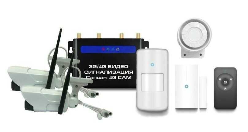 Sapsan GSM 4G CAM с датчиками и 2-мя уличными видеокамерами Готовые комплекты сигнализации фото, изображение