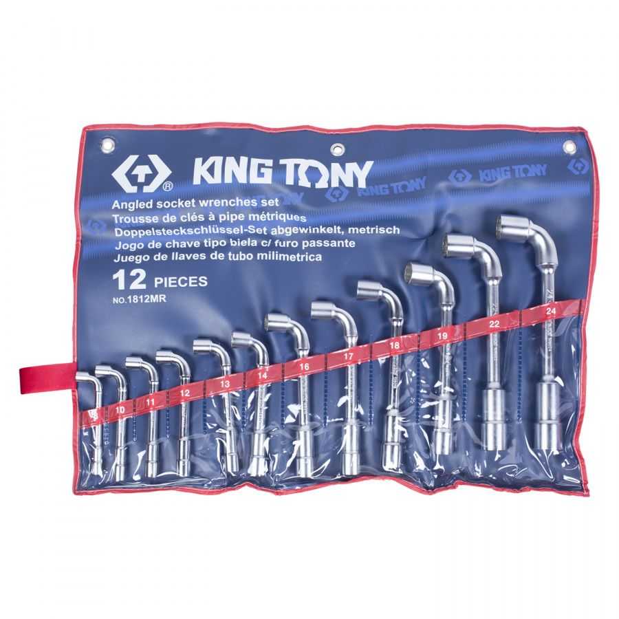 Набор торцевых L-образных ключей, 8-24 мм, 12 предметов KING TONY 1812MR Ключи в наборах фото, изображение
