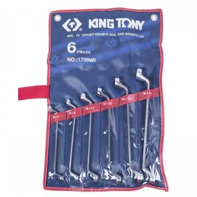 Набор накидных ключей, 6-17 мм, 6 предметов KING TONY 1706MR Ключи в наборах фото, изображение