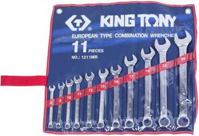 Набор комбинированных ключей, 8-24 мм, 11 предметов KING TONY 1211MR Ключи в наборах фото, изображение
