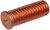 Резьбовая приварная шпилька омедненная сталь М6 х 15 (1000шт) Материалы для Конденсаторных установок фото, изображение