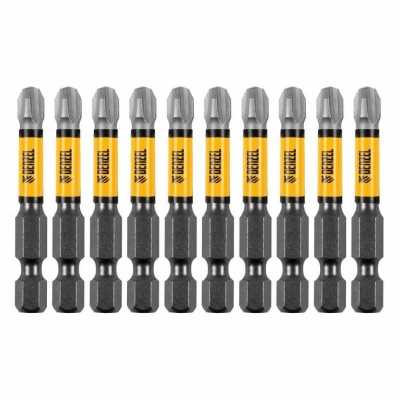 Бита IMPACT, PH3x50 мм, лазерная обработка шлица, сталь S2, 10 шт., Е 6,3 Denzel Биты наборы фото, изображение